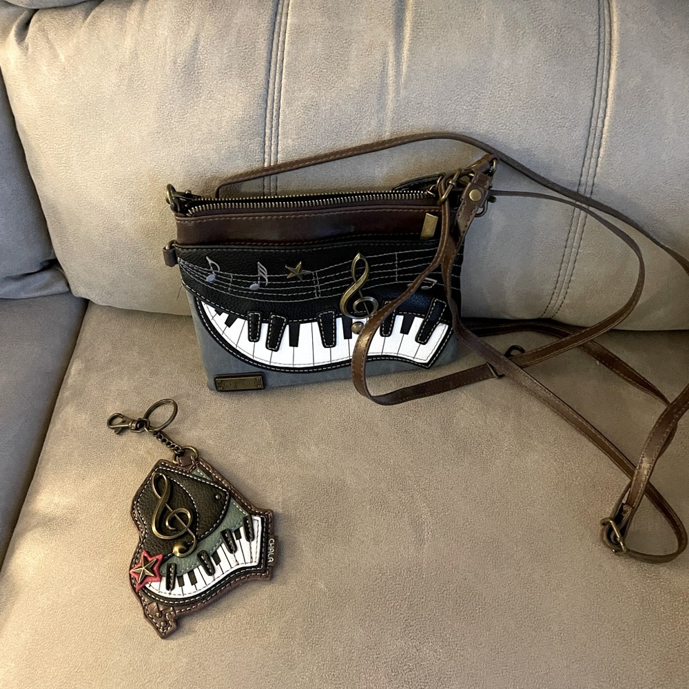 Chala crossbody handbag and keychain.  Previously owned.  Used only once.
